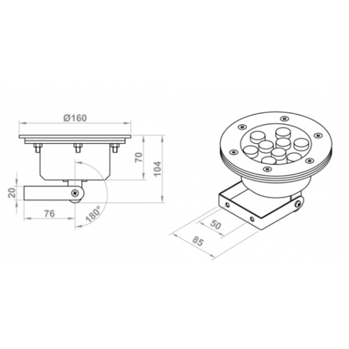 9 POWER LEDLİ EKO TİP PASLANMAZ AYDINLATMA ARMATÜRÜ