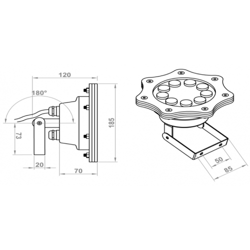 12 POWER LEDLİ LUX TİP PASLANMAZ AYDINLATMA ARMATÜRÜ
